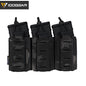 IDOGEAR Tactical Triple Magazine Pouch MilitaryLSR Triple Mag Pouch  9mm 556 Carrier Holder MOLLE Laser Cut Waist Belt Pouch 3570