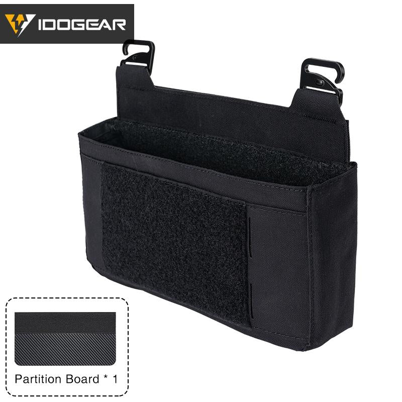 IDOGEAR Tactical DOPE Dump Pouch Tool Storage Pouch Front Panel Velcro Hook&loop Exhaust Hole with Partition Adjustable Camping Hiking Outdoor 3596