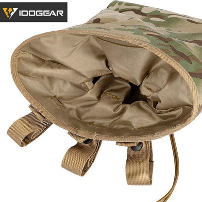 IDOGEAR Tactical Dump Pouch Molle Foldale Magazine Recycling Bag Camo Military Drop Pouch Multi-function Storage Bag 3550