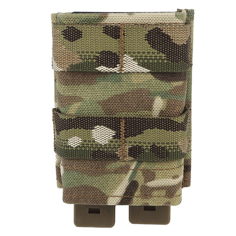 IDOGEAR Tactical Single Magazine Pouch for 7.62 MOLLE Mag Pouch Top Open with Retention Insert and Clip Strap Military Hiking Camping Mag Carrier MG-F-16