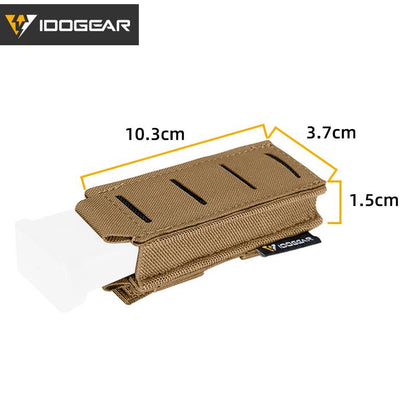 IDOGEAR Tactical Single Mag Pouch for 9mm Mag Single Magazine Carrier Military MOLLE Mag Pouch 3568