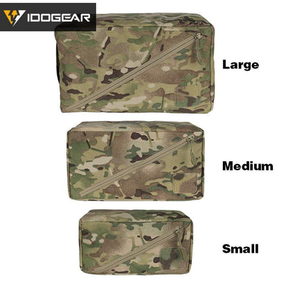 IDOGEAR Tactical Square Storage Pouch Velcro Webbing Utility Pouch Packing Cubes Multi-function Camouflage Military Outdoor Gear 35101