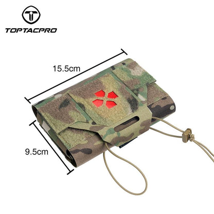 TOPTACPRO Tactical Micro Med Kit Military Molle Emergency Bag Tactical FA Kits Pouch Camouflage Belt-Pouch 8519