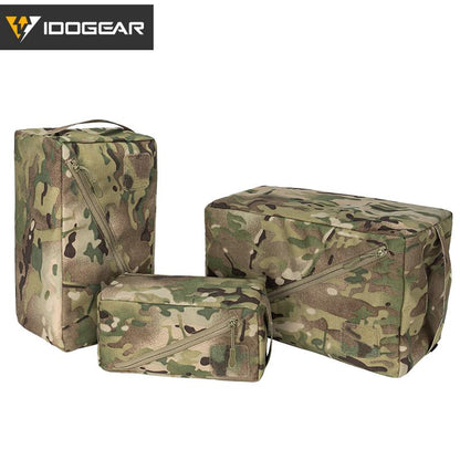 IDOGEAR Tactical Square Storage Pouch Velcro Webbing Utility Pouch Packing Cubes Multi-function Camouflage Military Outdoor Gear 35101