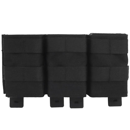 IDOGEAR Tactical Triple Magazine Pouch For 5.56mm Mag with Hard Insert Carrier Quick Draw Military Molle Mag Pouch MG-F-12