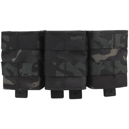 IDOGEAR Tactical Triple Magazine Pouch For 7.62mm Magazine with Hard Insert Carrier Quick Draw Military Molle Mag Pouch MG-F-17