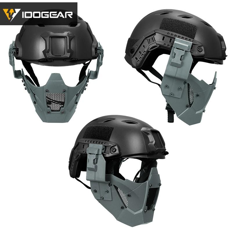 IDOGEAR JAY Fast Mask Half Face Breathable mesh modular design fast helmet Combat Gear Adjustable Tactical Multicam Mask 3603