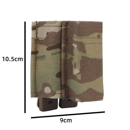 IDOGEAR Tactical Double Magazine Pouch For 5.56 & 9mm Mag with Hard Insert Carrier Quick Draw MG-F-07