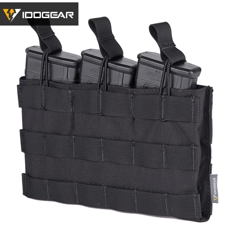 IDOGEAR Tactical Triple Magazine Pouch For 5.56 Military MOLLE Mag Pouch Open Top Mag Pouch 3526