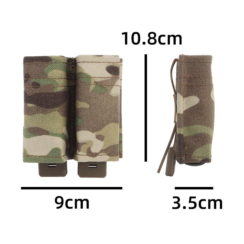 IDOGEAR Tactical Double Mag Pouch for 9MM MOLLE Mag Holder With Hard Insert Carrier Military Multicam Quick Draw Pouches MG-F-04