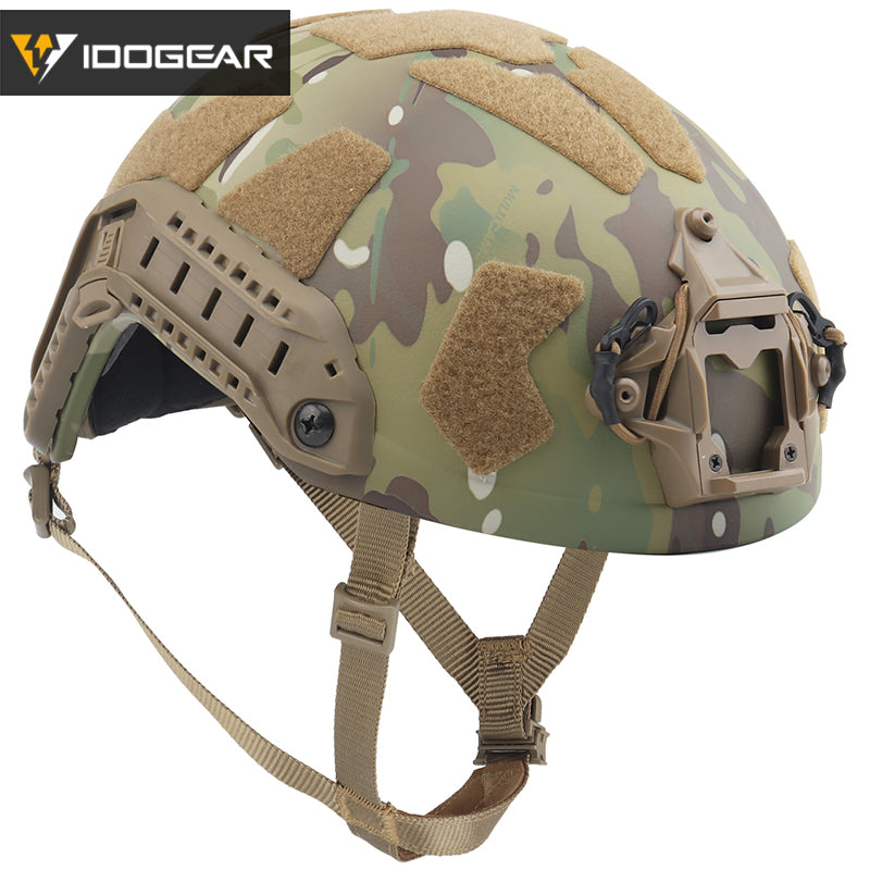 IDOGEAR Tactical FAST Helmet SF Style SUPER High Cut FAST Helmet 7.5mm Thickness Full Protective Version MH Tactical Fast Helmet Head Outdoor Wargame Training Protect Gear 6803