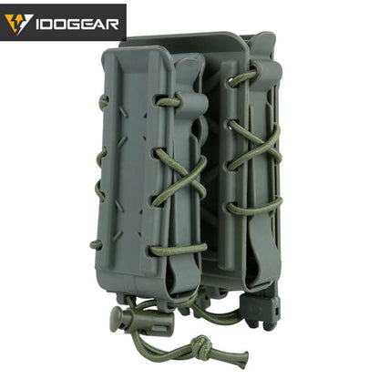 IDOGEAR Tactical Double Magazine Pouch For 9mm & 556 MOLLE Mag Holder Mag Pouch  Army Duty Tactical Mag pouch 3561