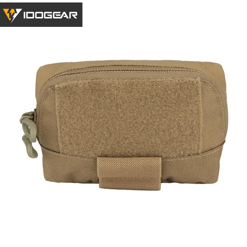 IDOGEAR Tactical FERRO Chest Pouch Hook&Loop 500D Nylon Laser Cut Elastic Cloth Multi-tape Pouch Map Bag Chest Bag Storage Pouch Lightweight Portable Military Outdoor 35103