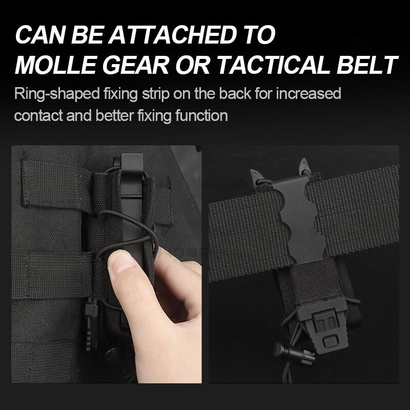 IDOGEAR Tactical TC Single 9mm Magazine Pouch MOLLE Combat Tool Bag Belt Mag Pouch Flashlight Holder MG-48