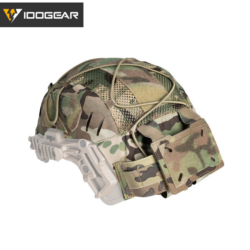 IDOGEAR Tactical Helmet Cover For Wendy Helmet with NVG Battery Pouch M/L Size 3814