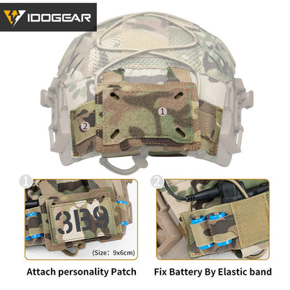 IDOGEAR Tactical Helmet Cover For Wendy Helmet with NVG Battery Pouch M/L Size 3814