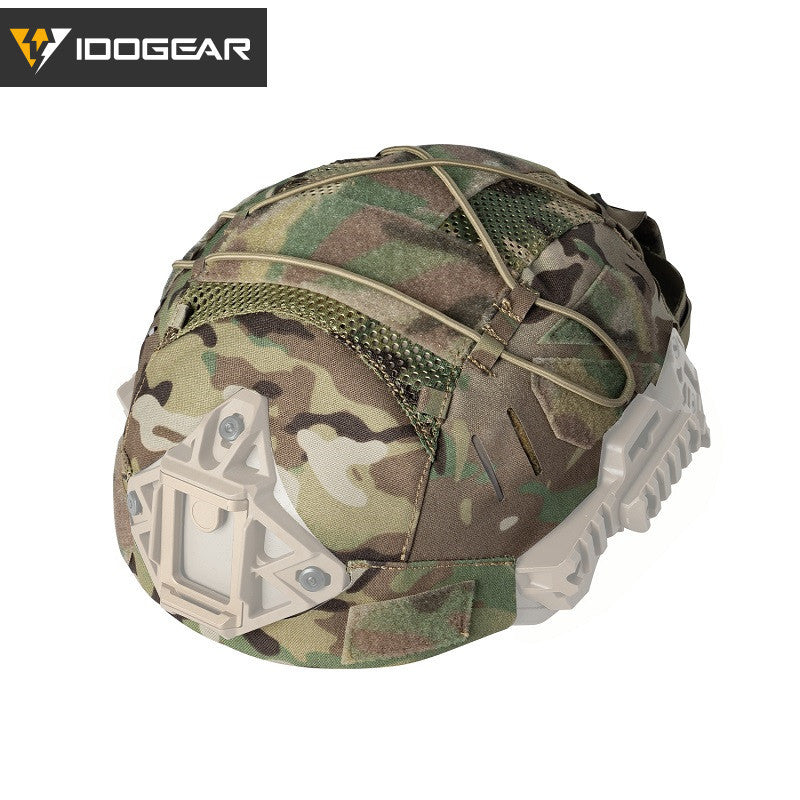 IDOGEAR Tactical Helmet Cover For Wendy Helmet with NVG Battery Pouch M/L Size 3814