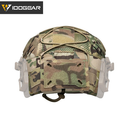 IDOGEAR Tactical Helmet Cover For Wendy Helmet with NVG Battery Pouch M/L Size 3814